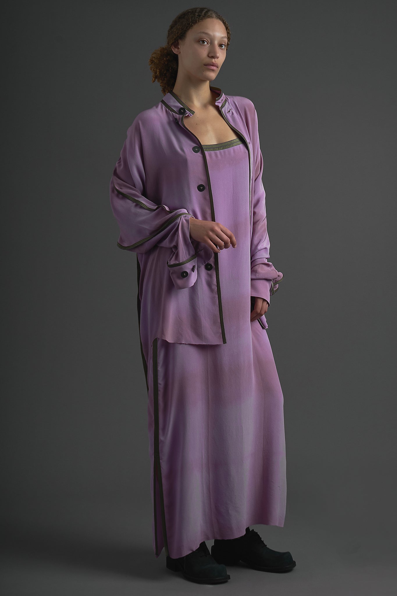 Vestido Alça Seda - Uva