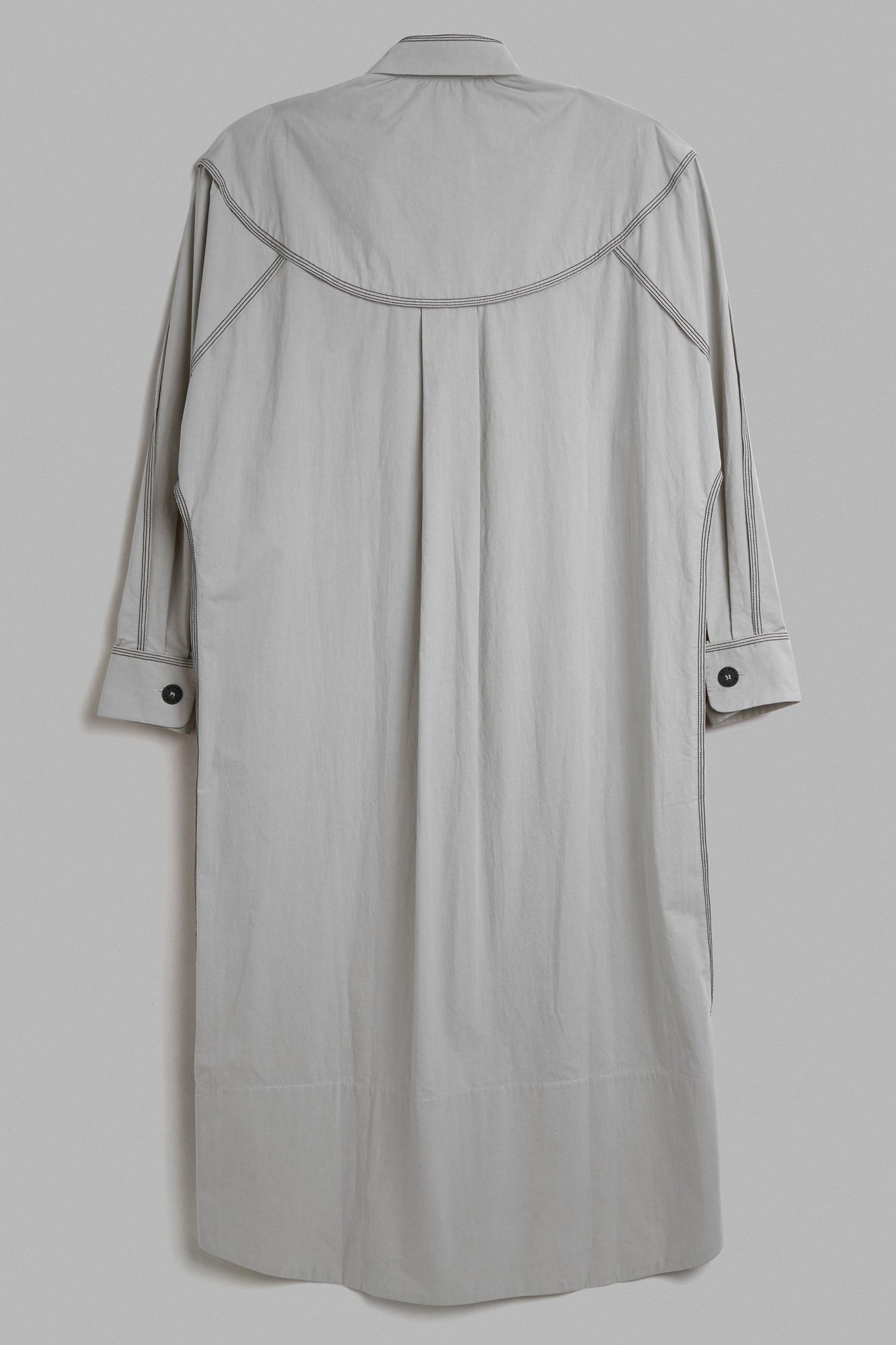 Chemise Manga Longa Algodão Rústico - Cinza