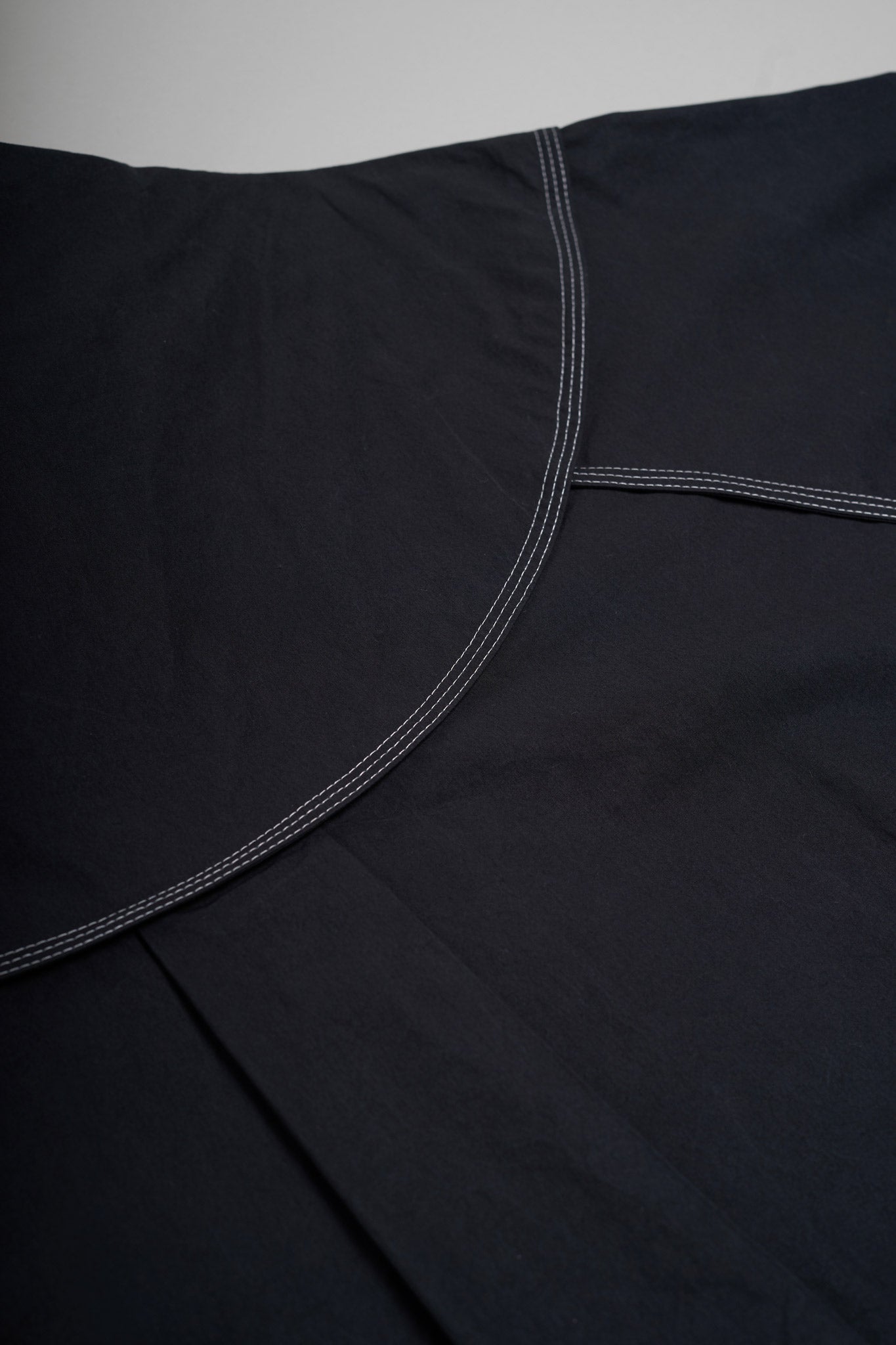 Camisa Manga Curta Ampla Algodão Rústico - Preto