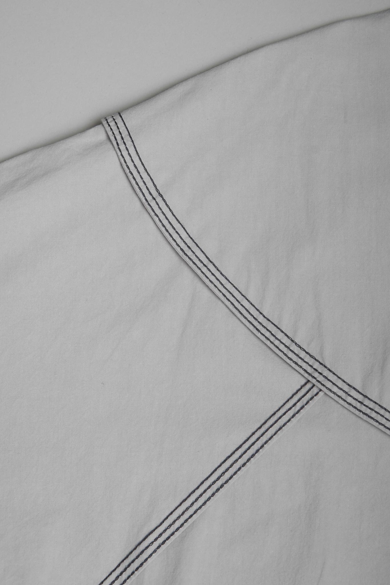 Chemise Manga Longa Algodão Rústico - Cinza