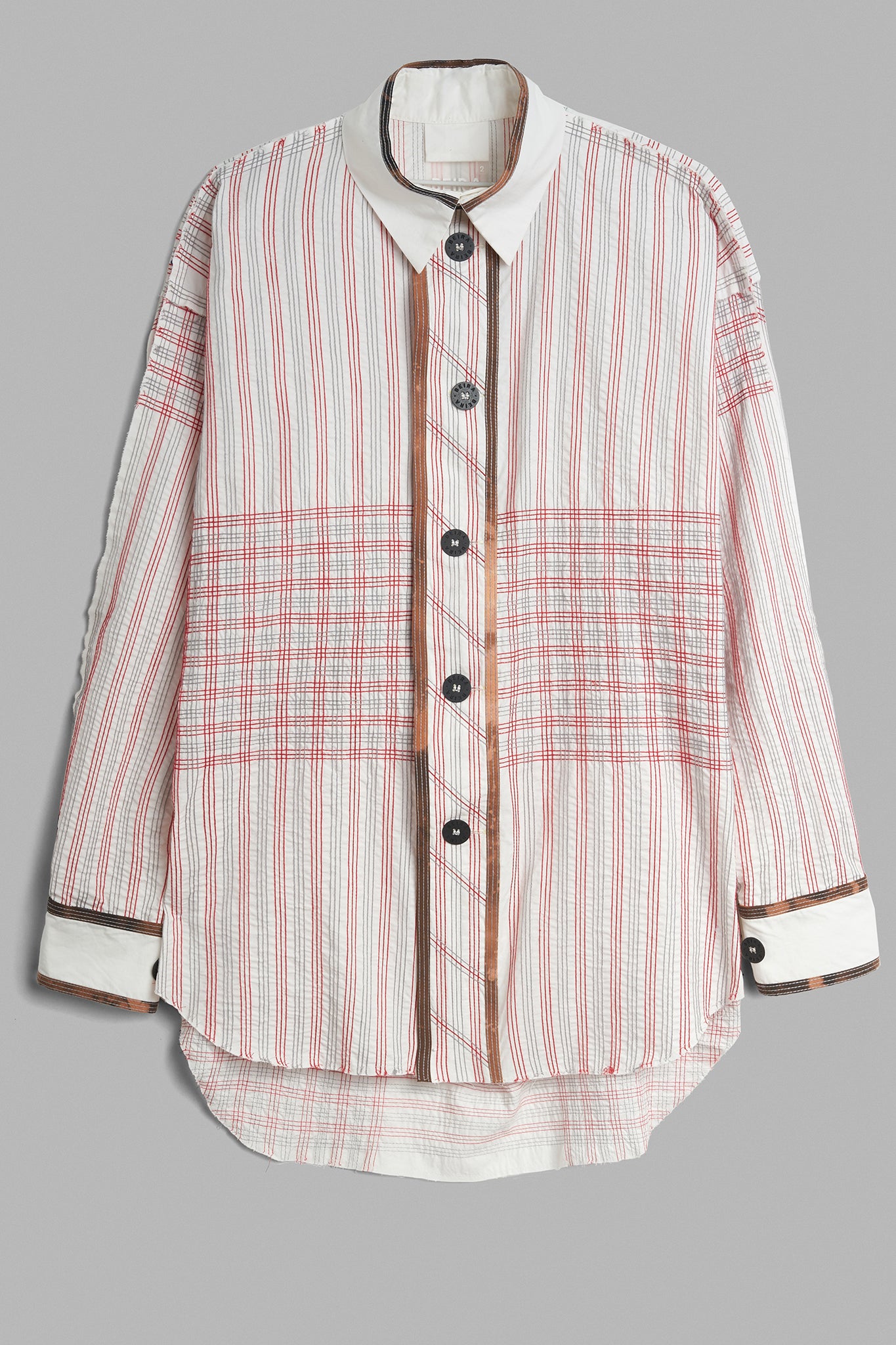 Overshirt Algodão Pespontada - Branco