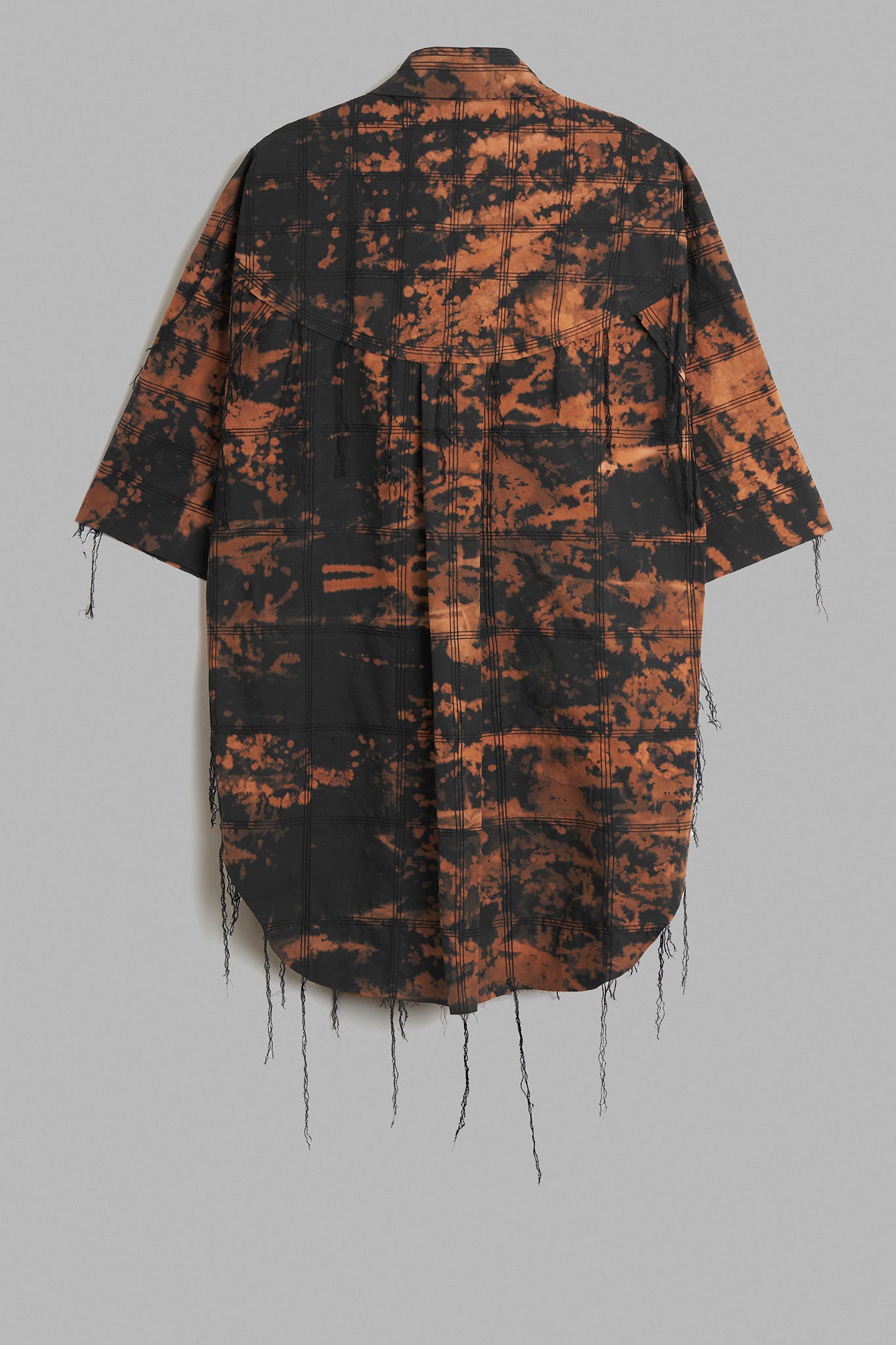 Camisa de Botão Algodão Pespontada - Preto Oxidado