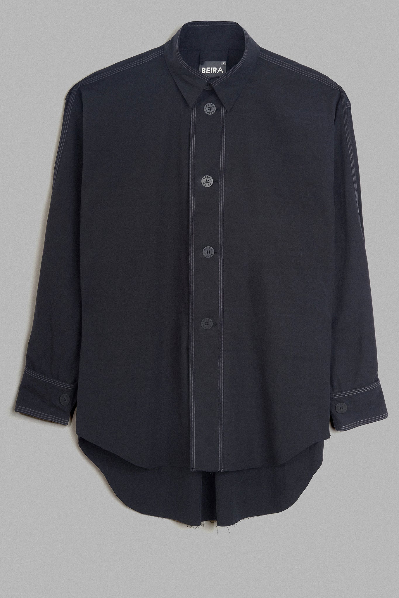 Camisa Manga Longa Algodão - Preto