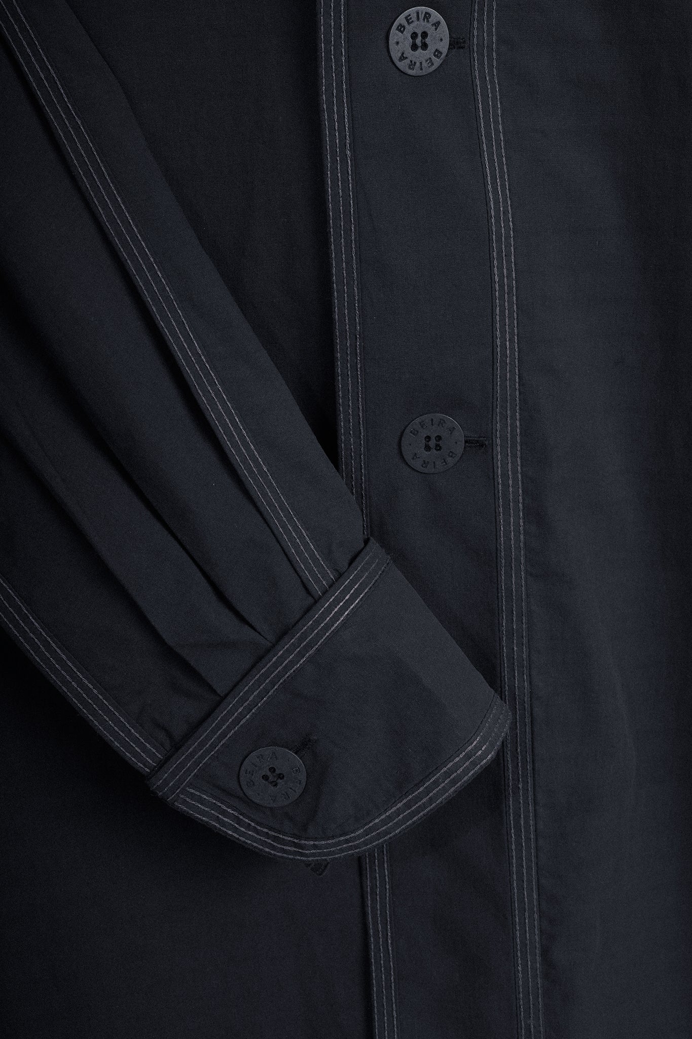 Camisa Manga Longa Algodão - Preto