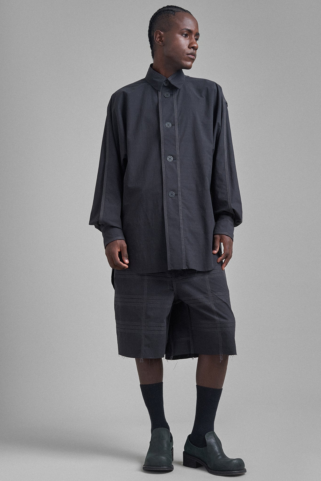 Camisa Manga Longa Algodão - Preto