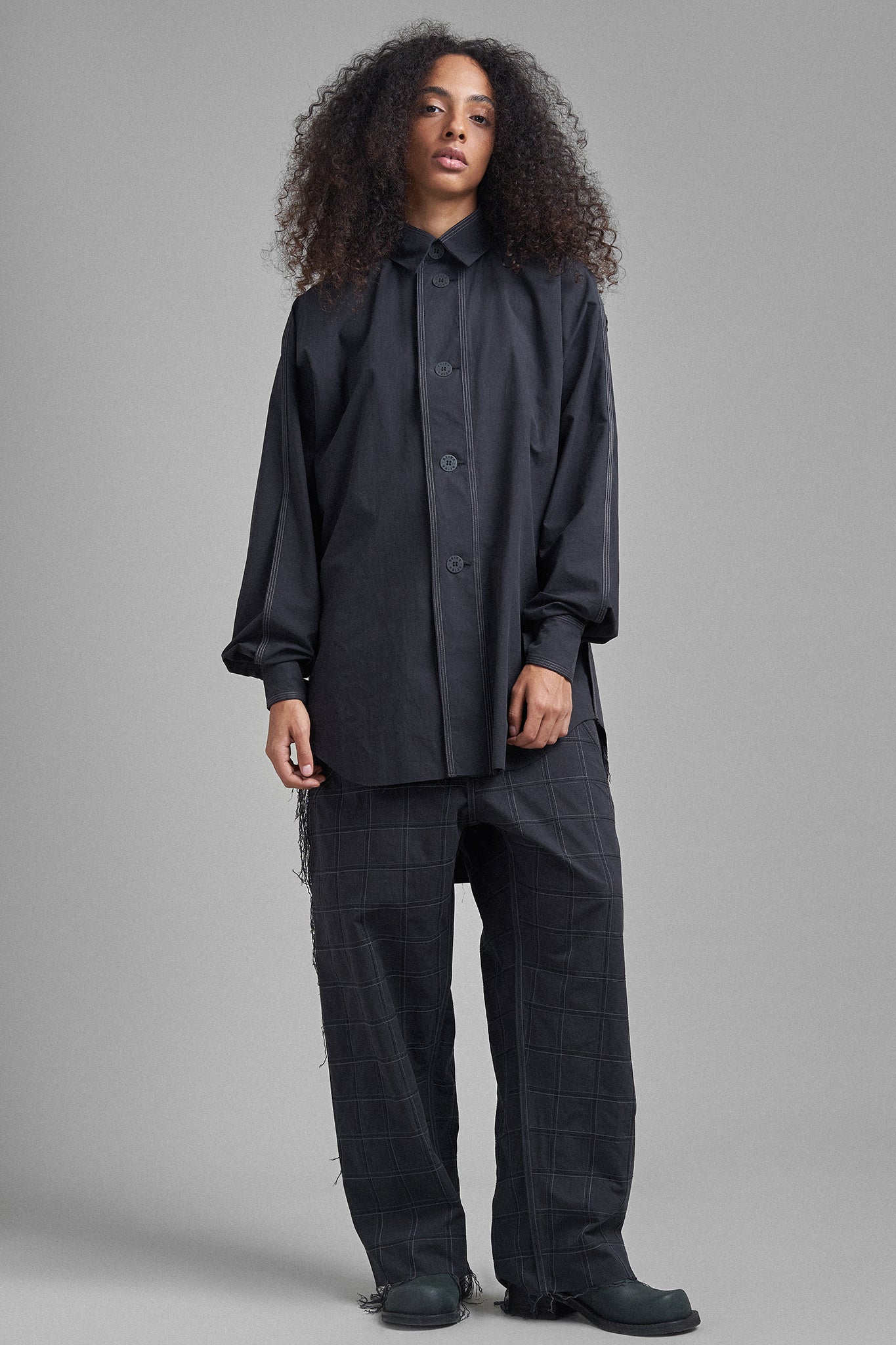 Camisa Manga Longa Algodão - Preto