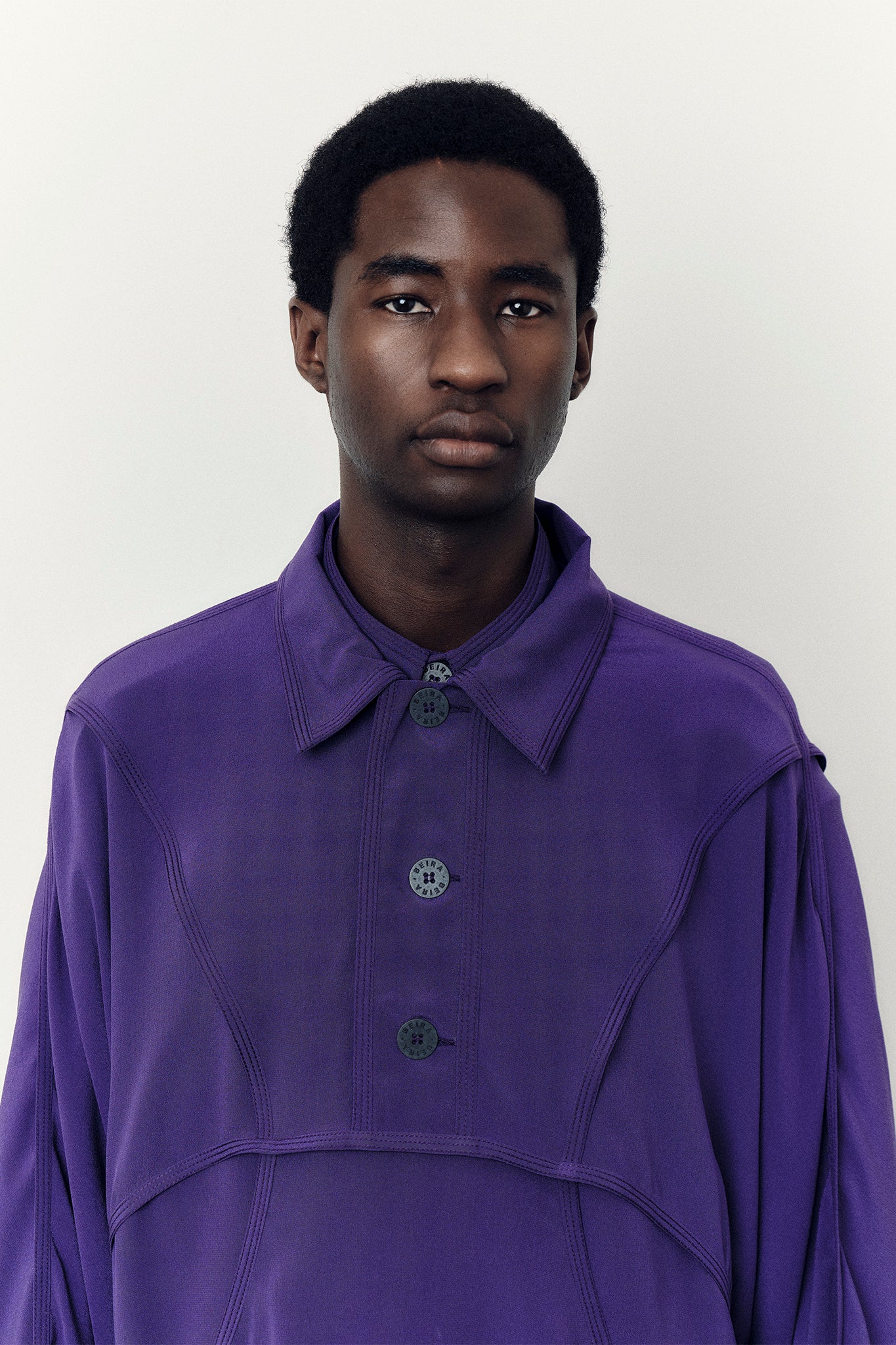 Casaco Veleiro em Seda - Roxo