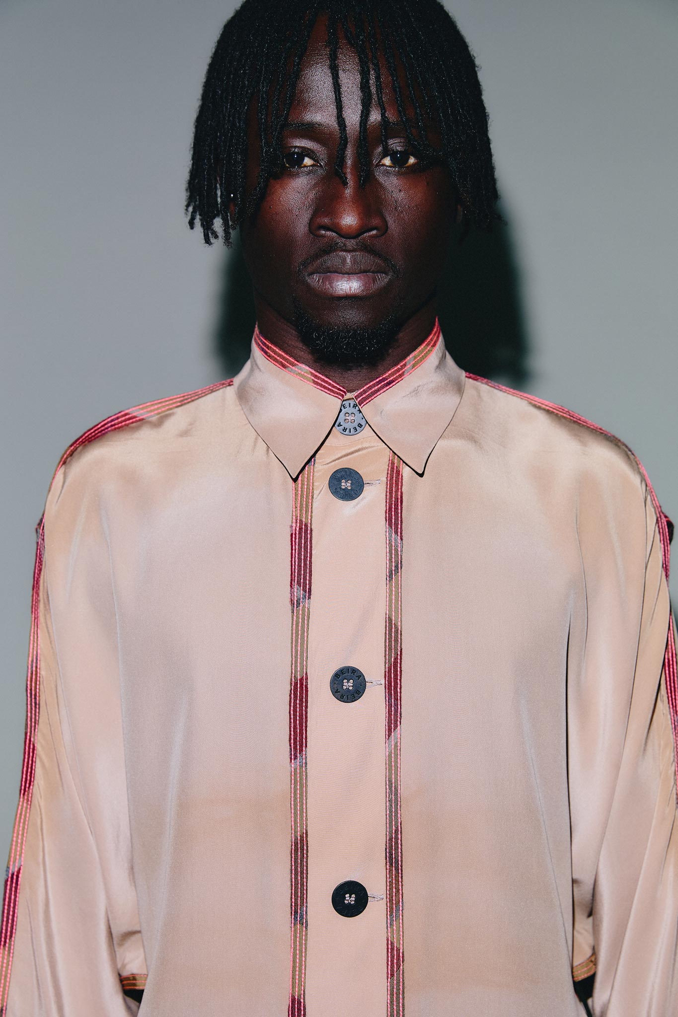 Camisa Manga Longa Seda - Bege