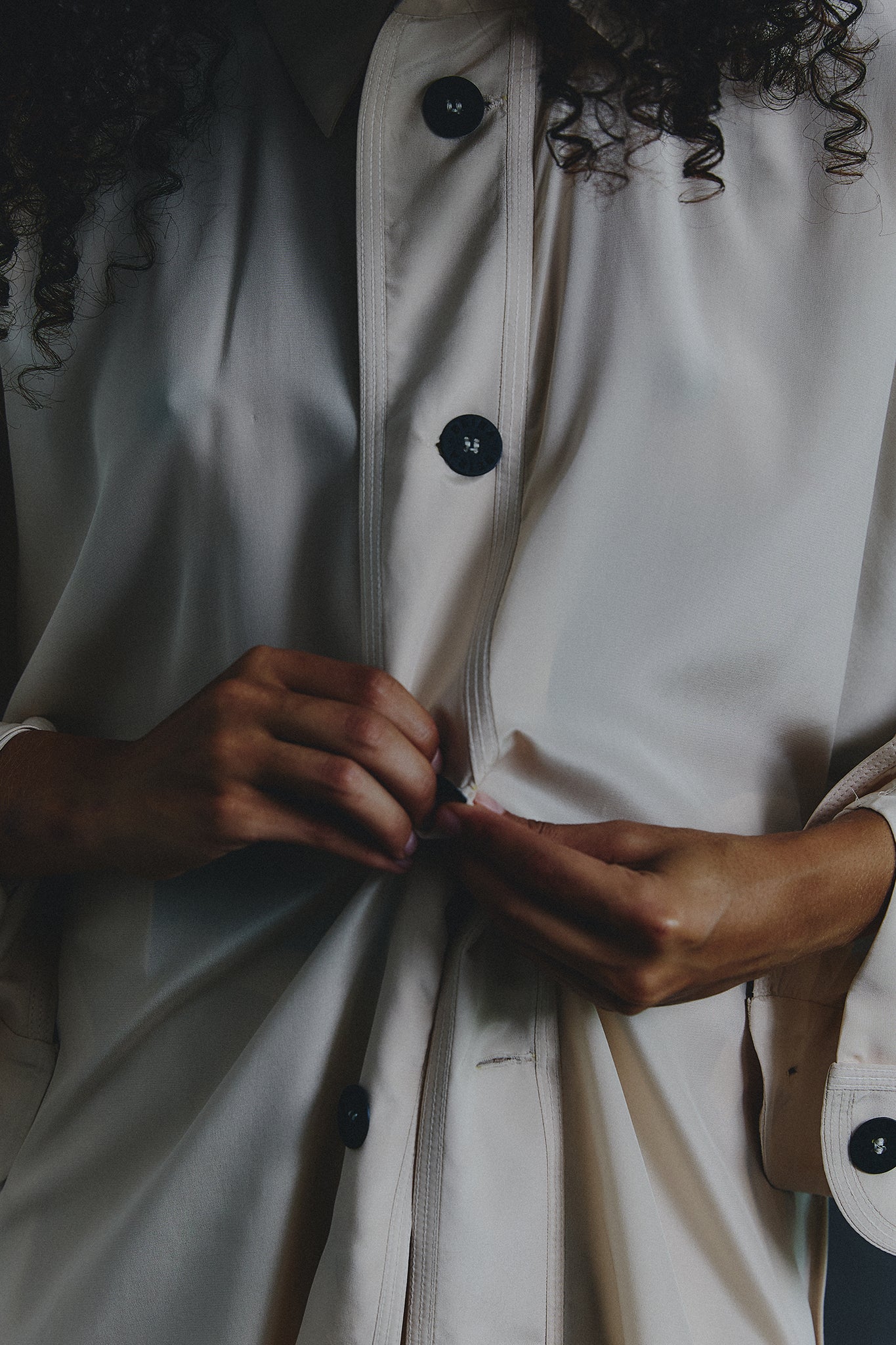 Camisa Seda Dupla - Off White