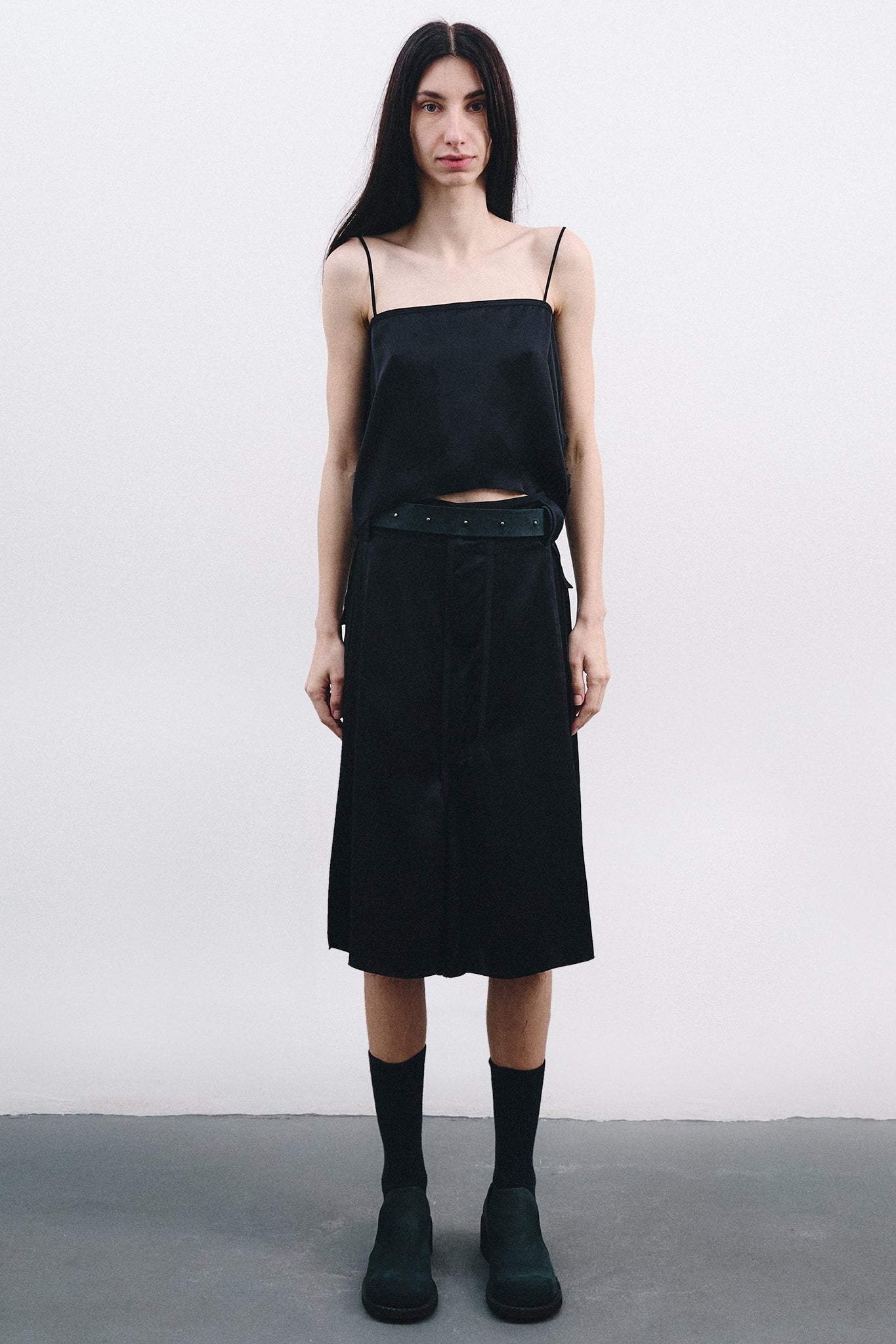 Blusa Barbara em Seda Cetim - Preto