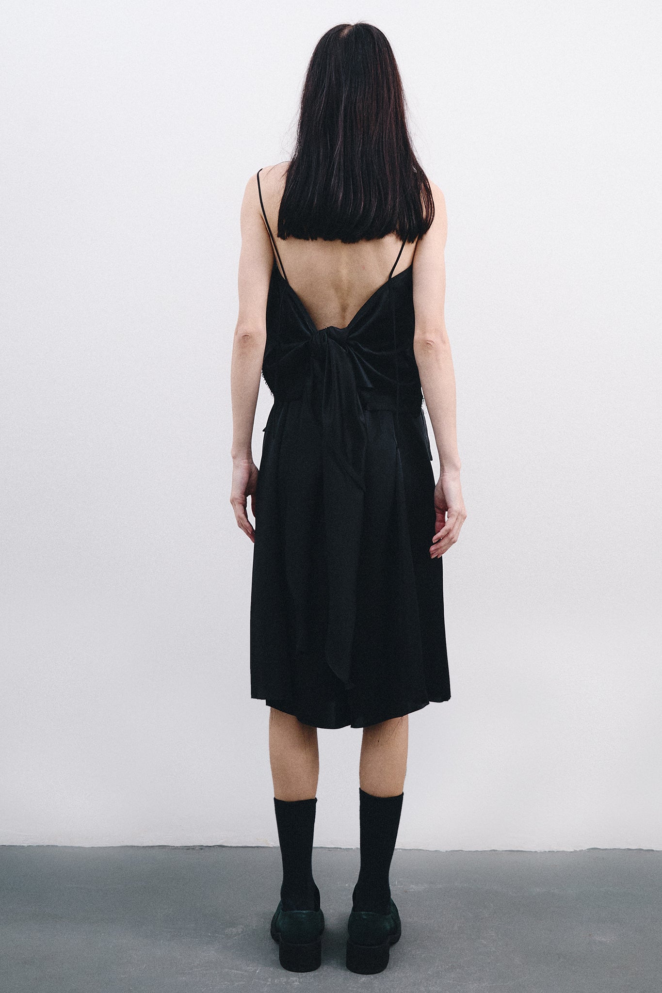 Blusa Barbara em Seda Cetim - Preto