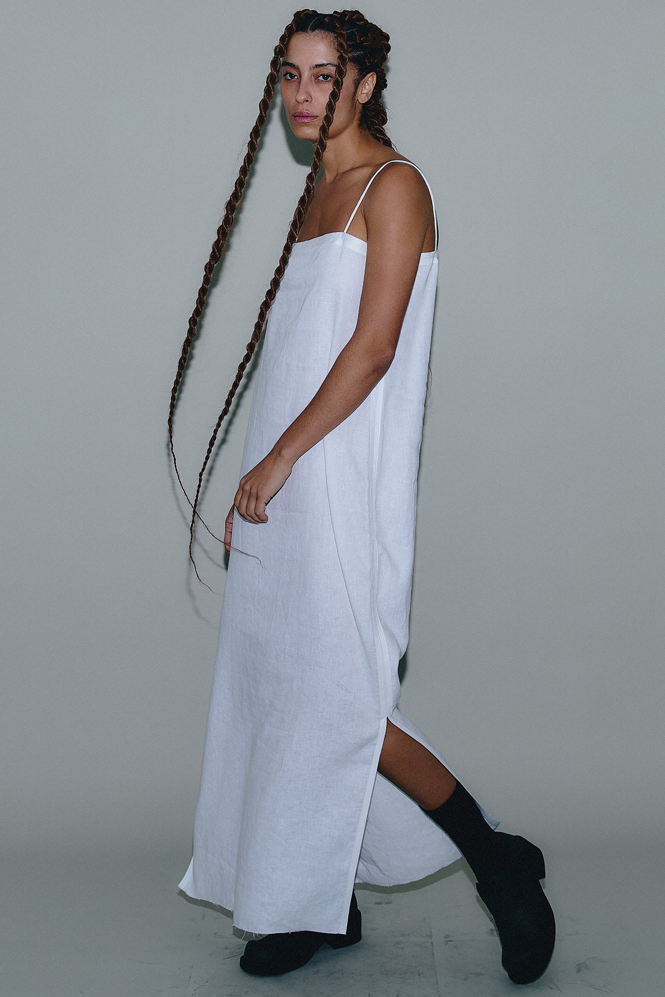 Vestido Alças de Linho - Branco
