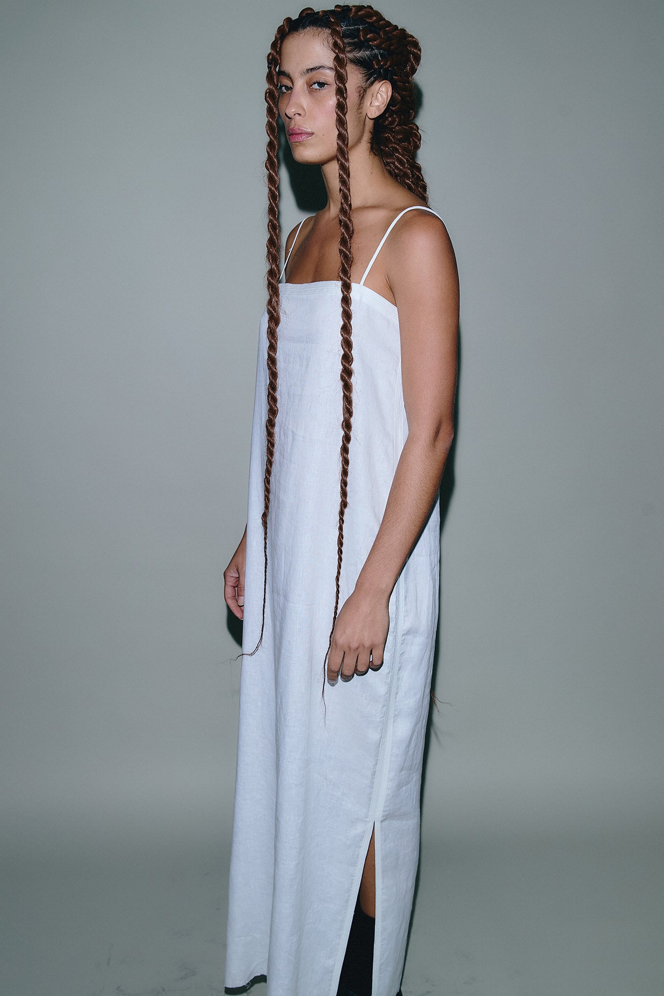 Vestido Alças de Linho - Branco