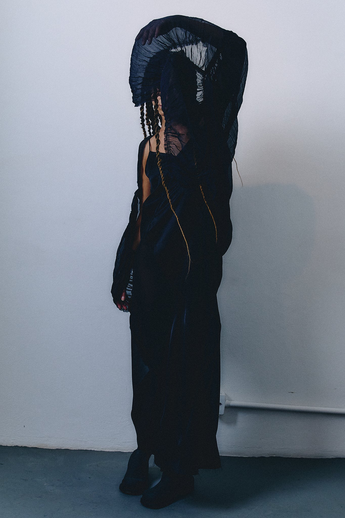 Vestido de Seda Losangos - Preto
