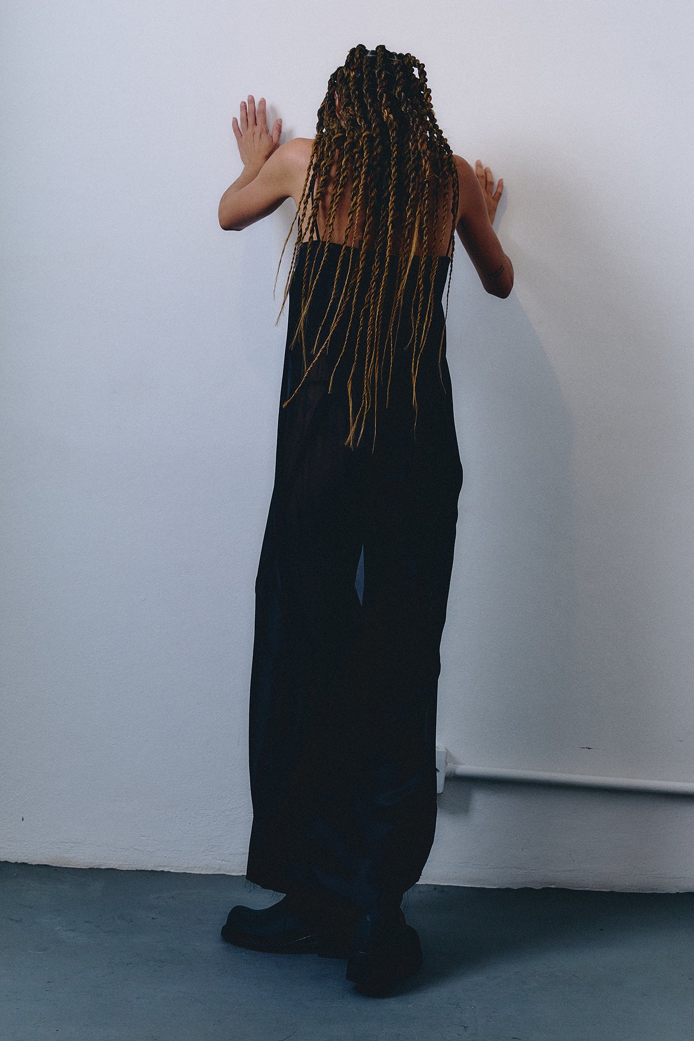 Vestido de Seda Losangos - Preto