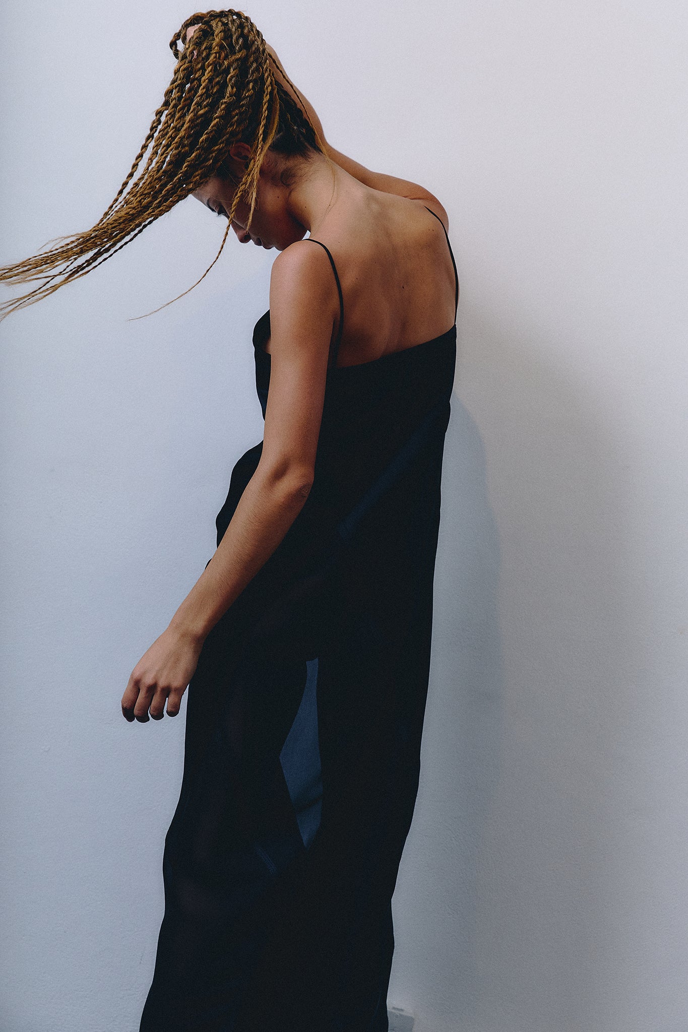 Vestido de Seda Losangos - Preto