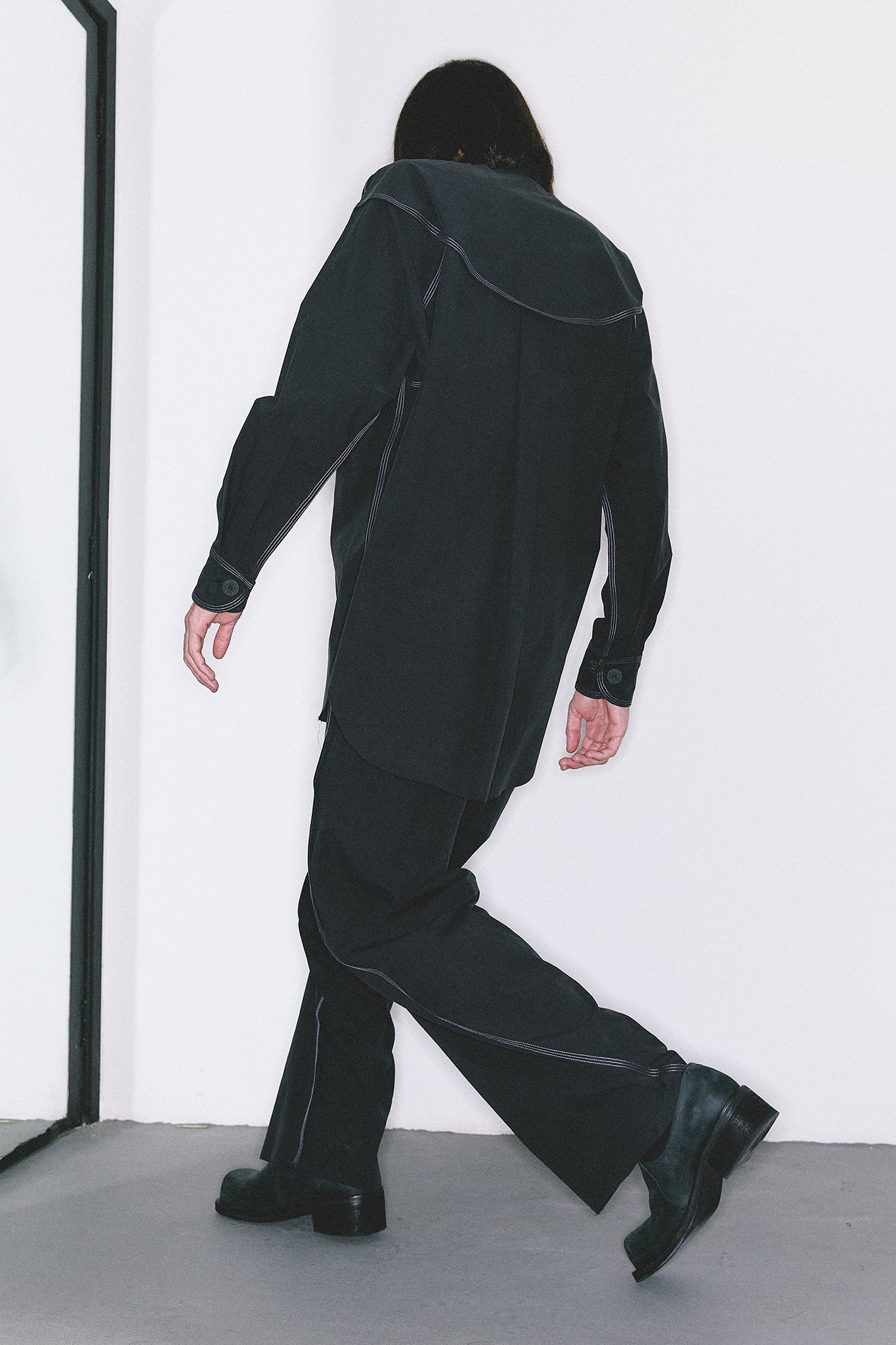 Calça Ampla Algodão - Preto