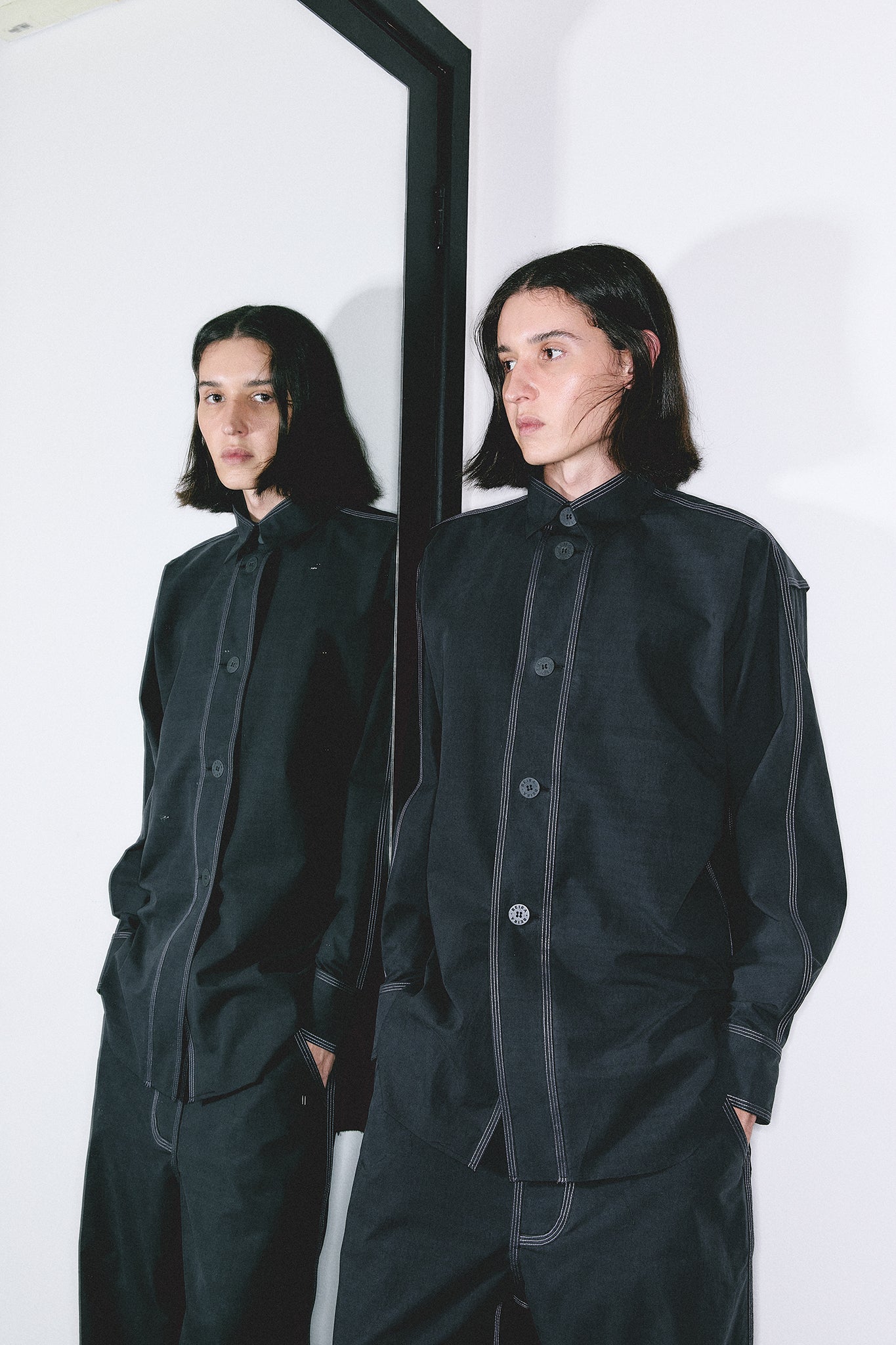 Camisa Manga Longa Algodão - Preto
