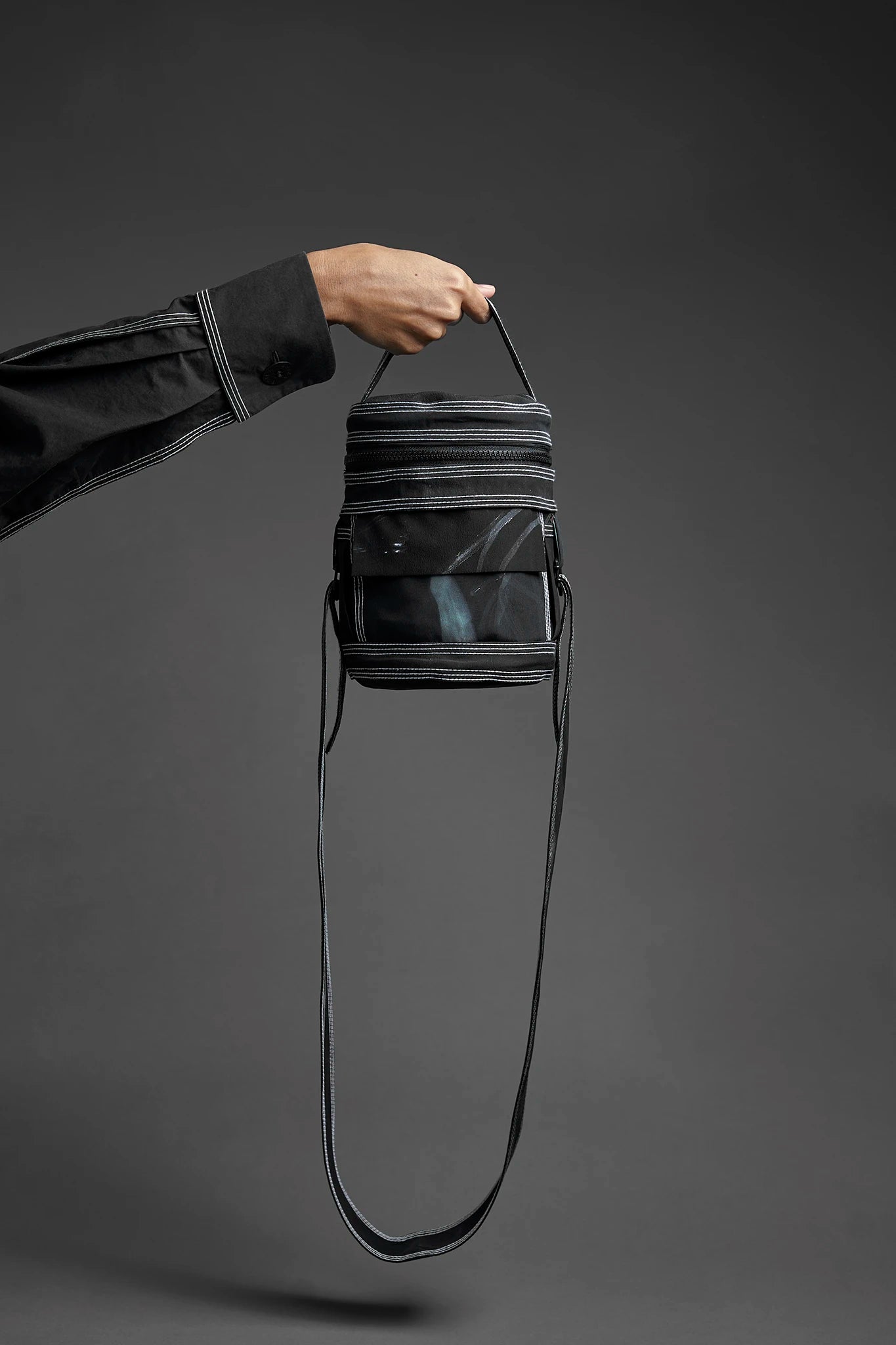 BEIRAxSAMUELdeSABÓIA Bolsa Cilindro Seda - Preto