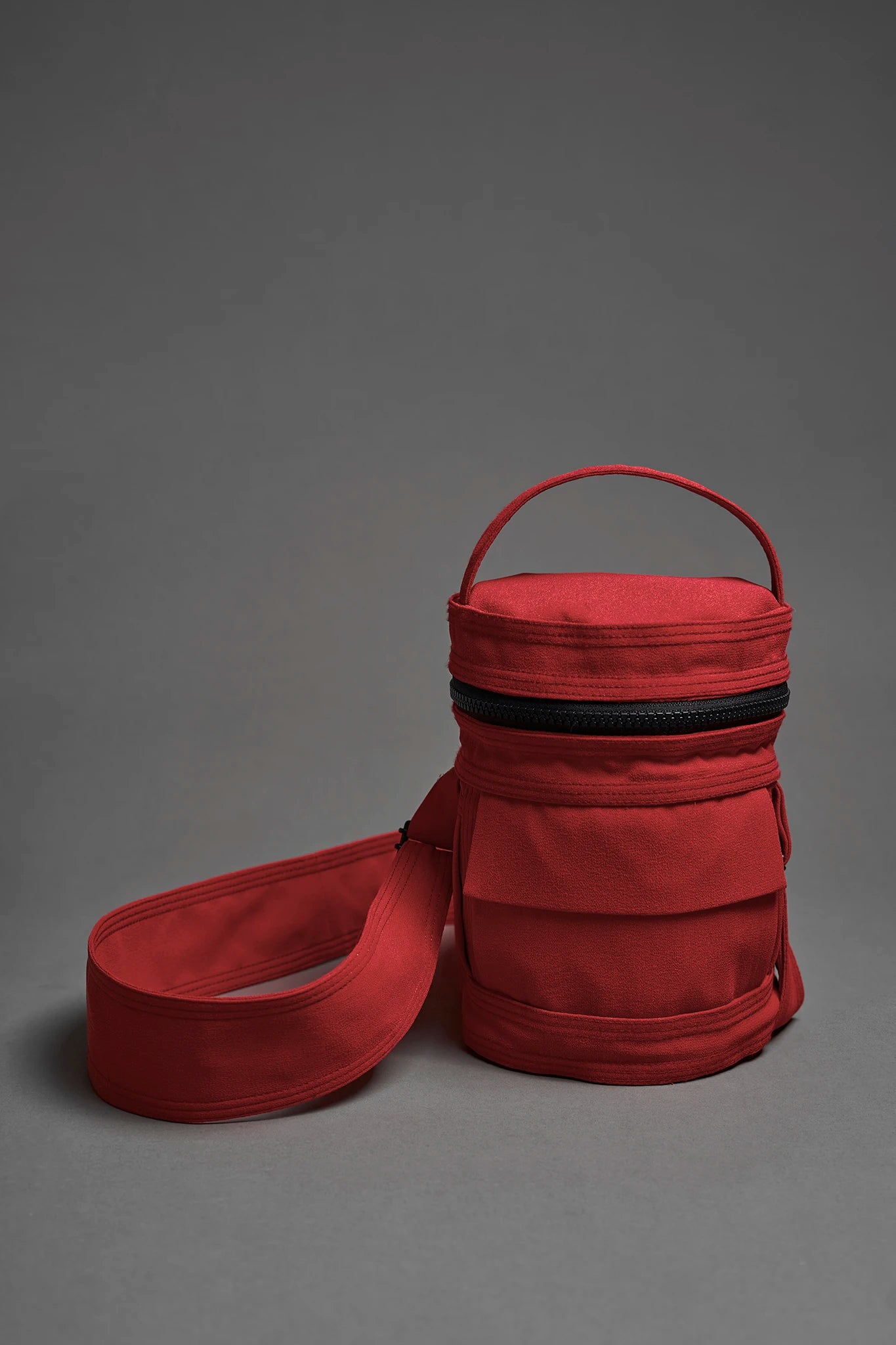 Bolsa Cilindro de Seda - Vermelho