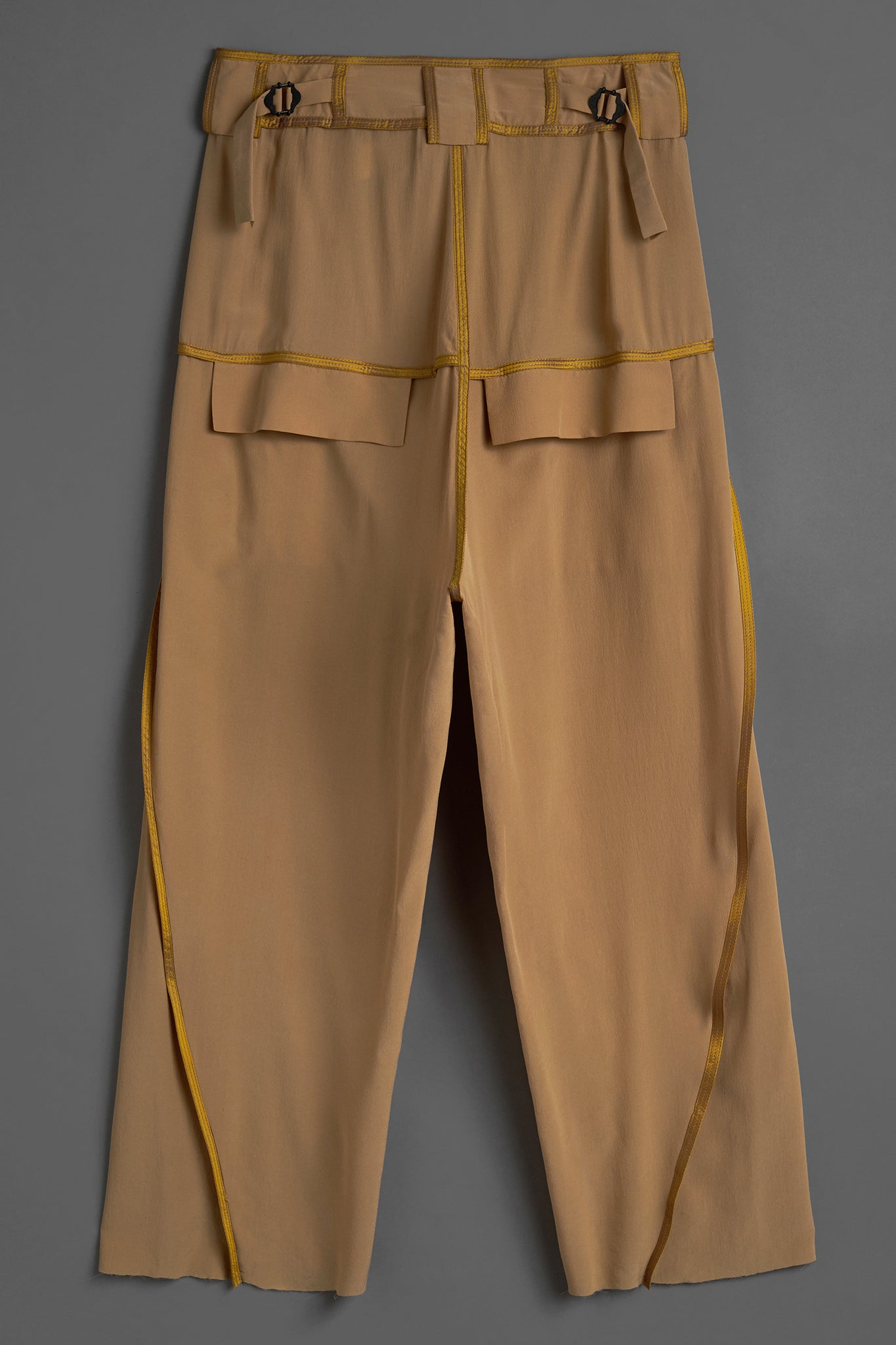 Calça Ampla Seda - Caramelo