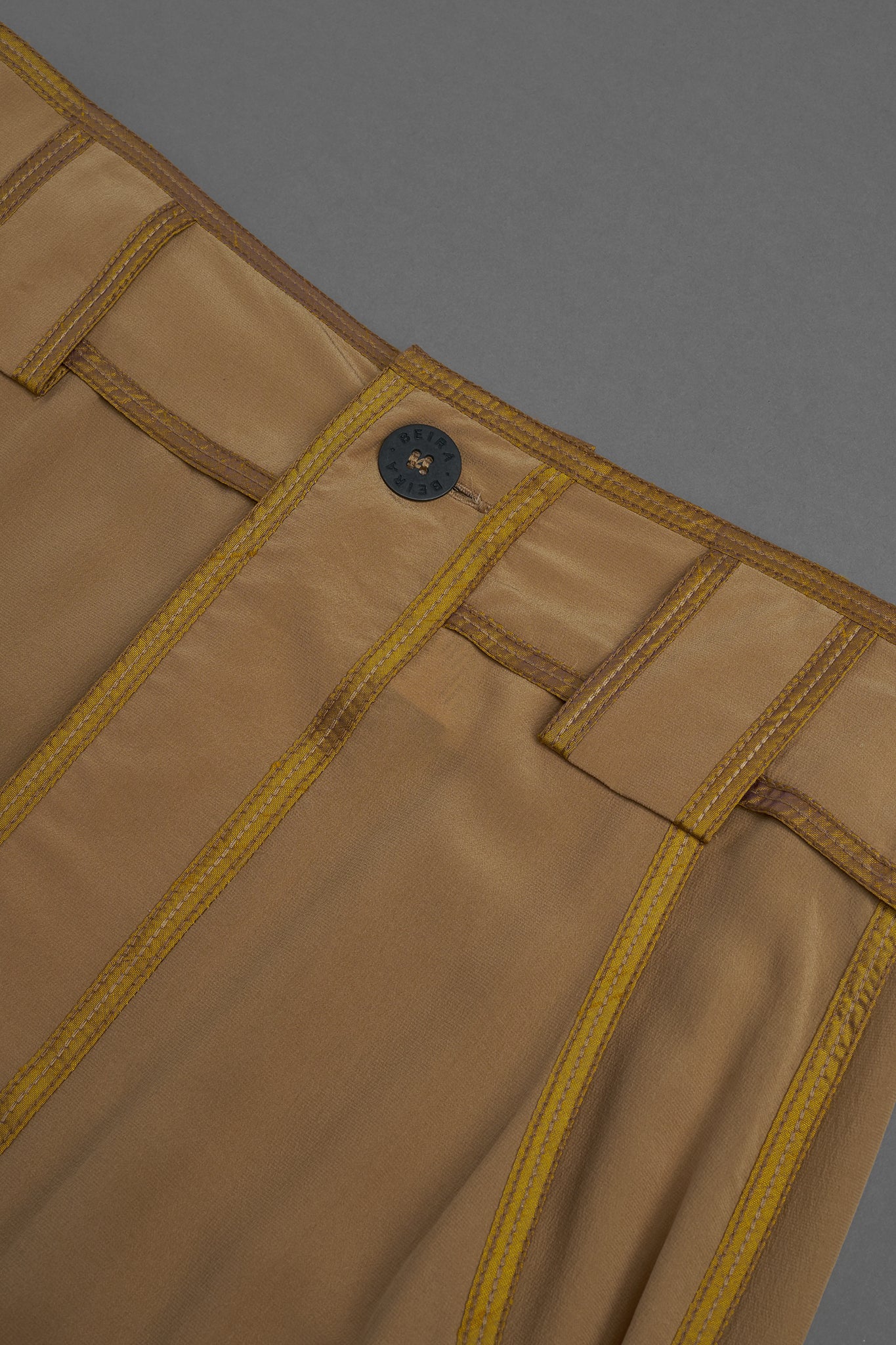 Calça Ampla Seda - Caramelo