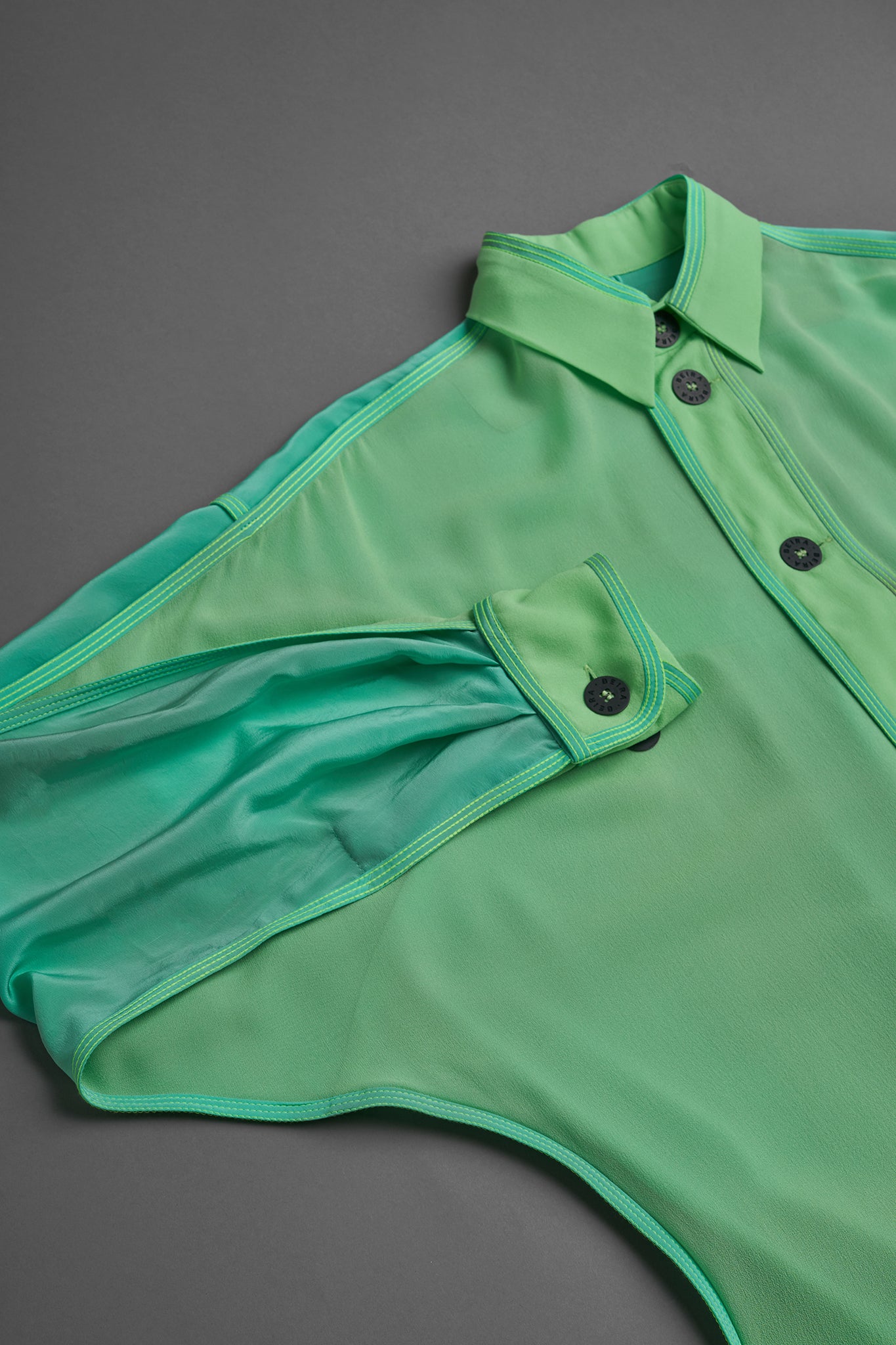 Camisa Manga Longa Seda - Menta&Acqua